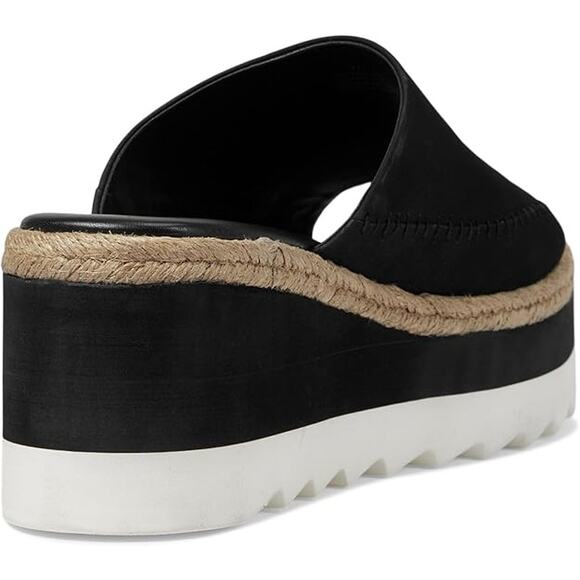 Free People Santorini Espadrille Slide Sandals in Black NIB - Picture 2 of 5